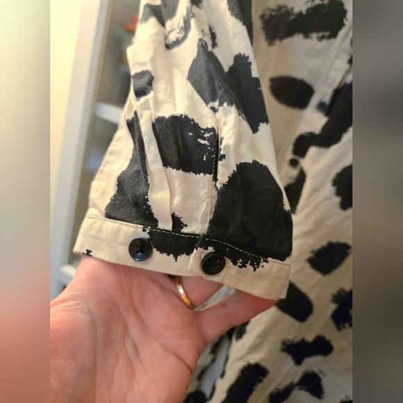 ✨️HOST PICK✨️ 100% Cotton Abstract Print Button Down Dress by Ulla Popken - Picture 7 of 15